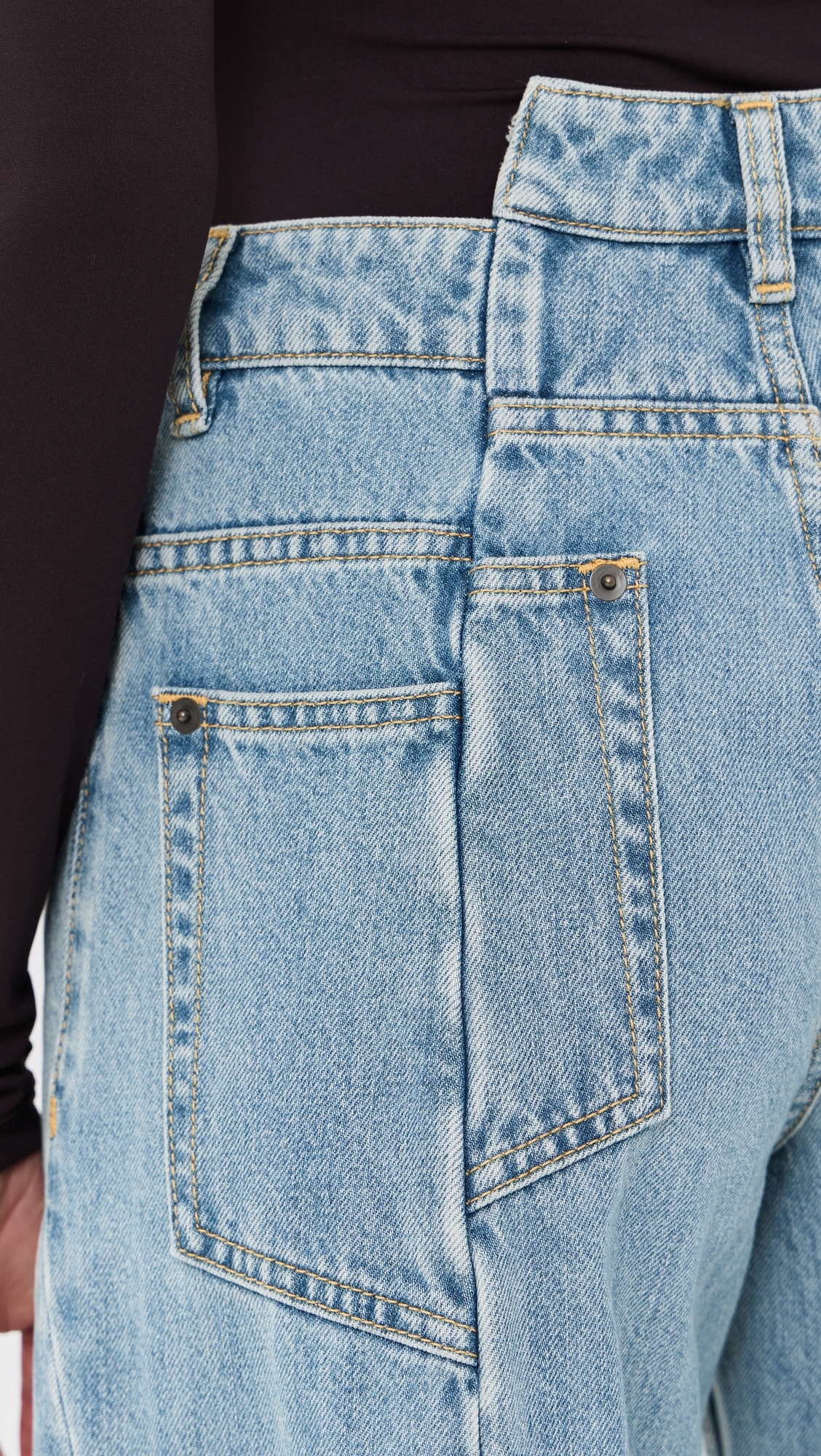 5 Pockets Pants Medium Blue Stone Wash