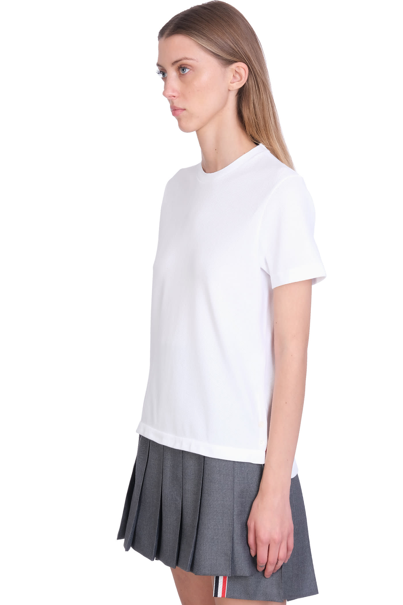 RWB stripe relaxed piqué T-shirt