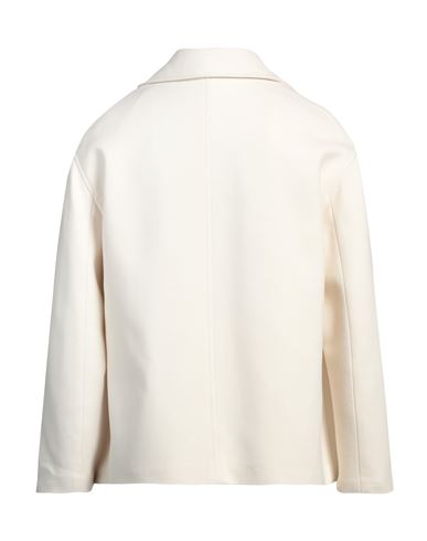 Lardini Man Coat White Size 40 Wool, Polyamide