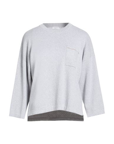 Woman Sweater Light grey Size 6 Cotton