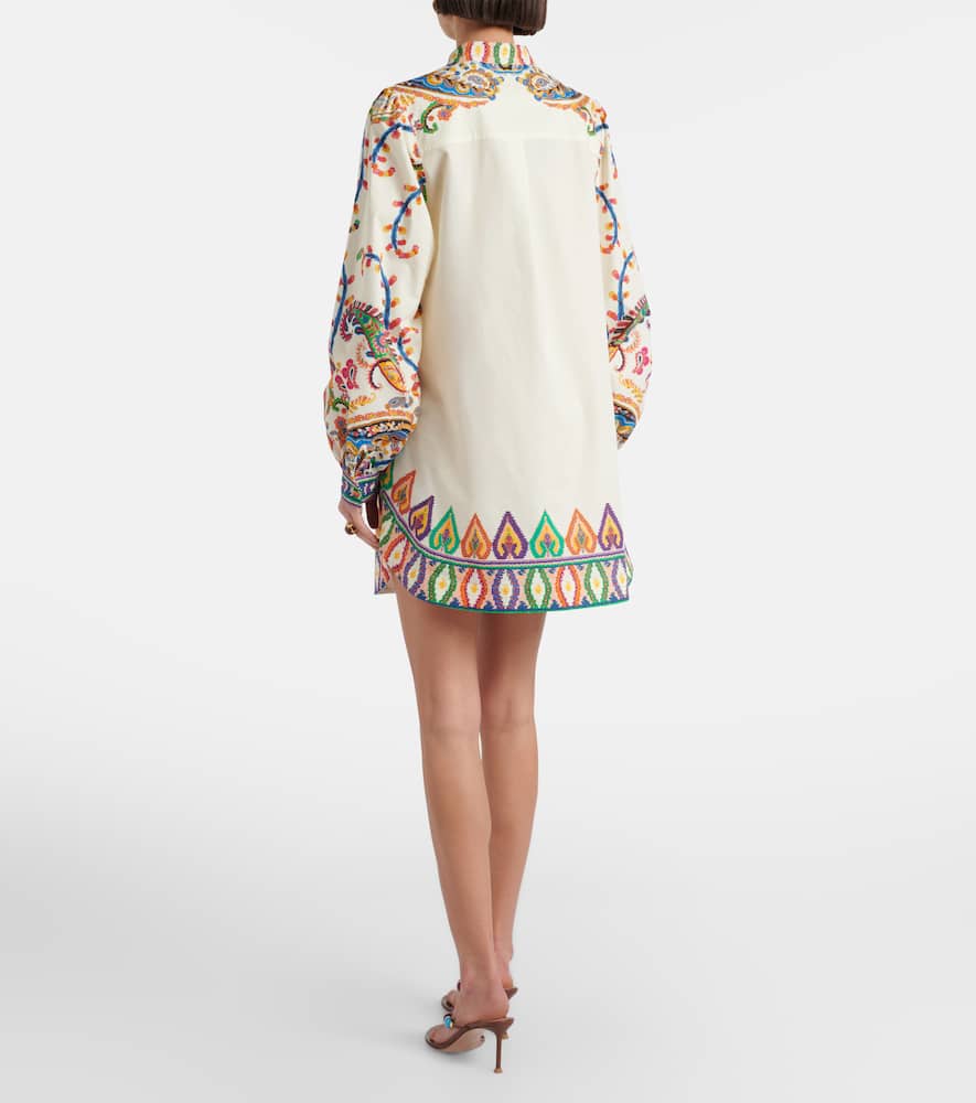 Printed cotton minidress