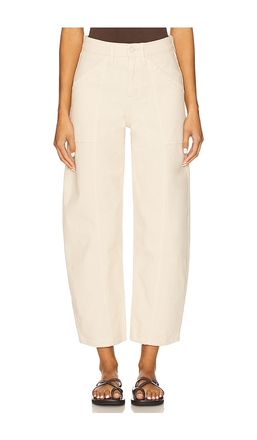 Good American Canvas Cropped Barrel Pants in Canvas.  8 also in 0, 00, 10, 12, 14, 16, 18, 2, 20, 22