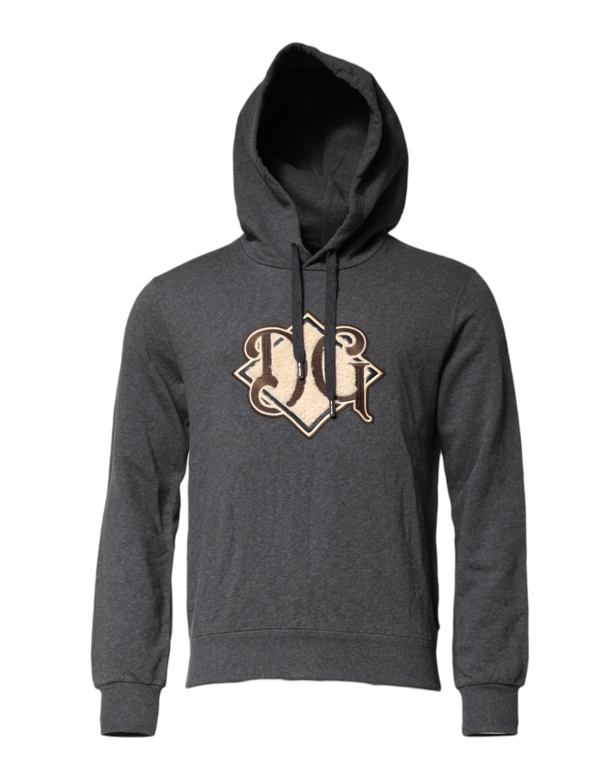 Logo-Embroidered Hoodie — Gray