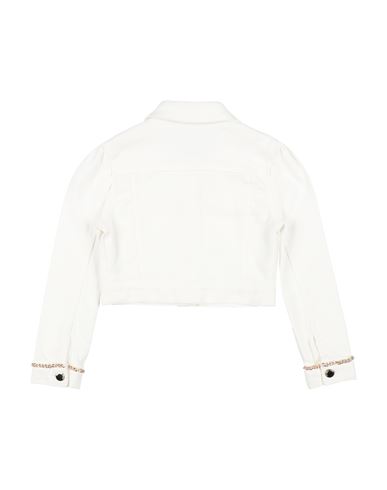 Michael Kors Kids Toddler Girl Denim outerwear White Size 5 Cotton, Elastane