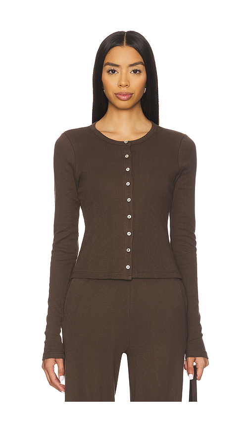 RAT BOI Pointelle Cardigan in Black. - M also in