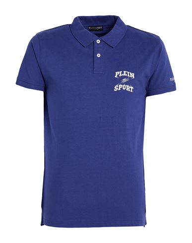 Swim Man Polo shirt Midnight blue Size L Polyester, Cotton