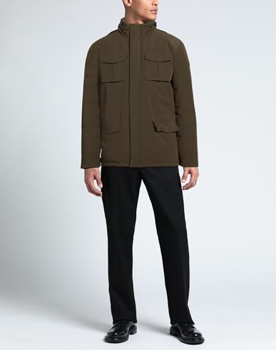 Man Jacket Military green Size M Nylon, Elastane