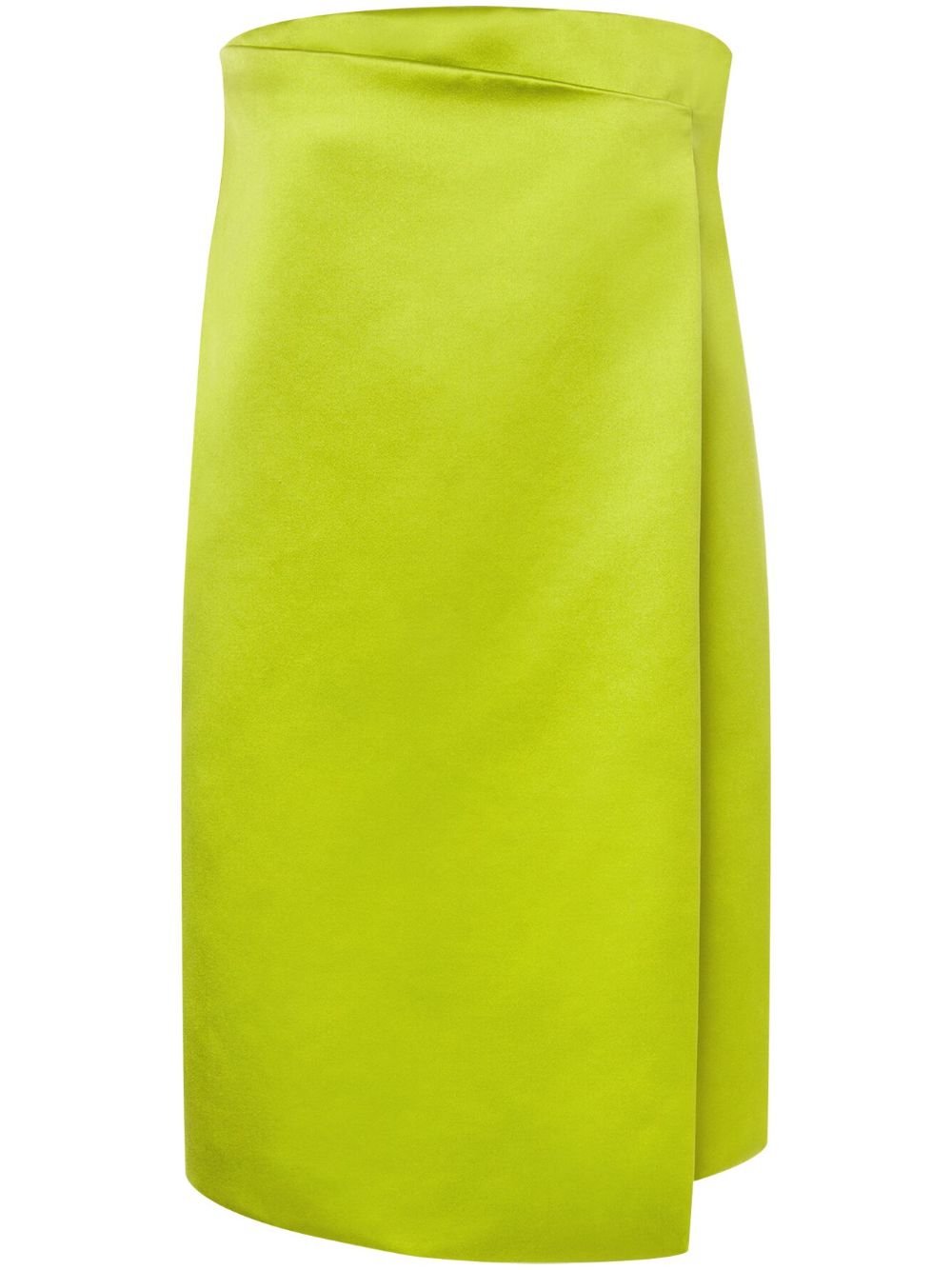 Strapless satin minidress - Green