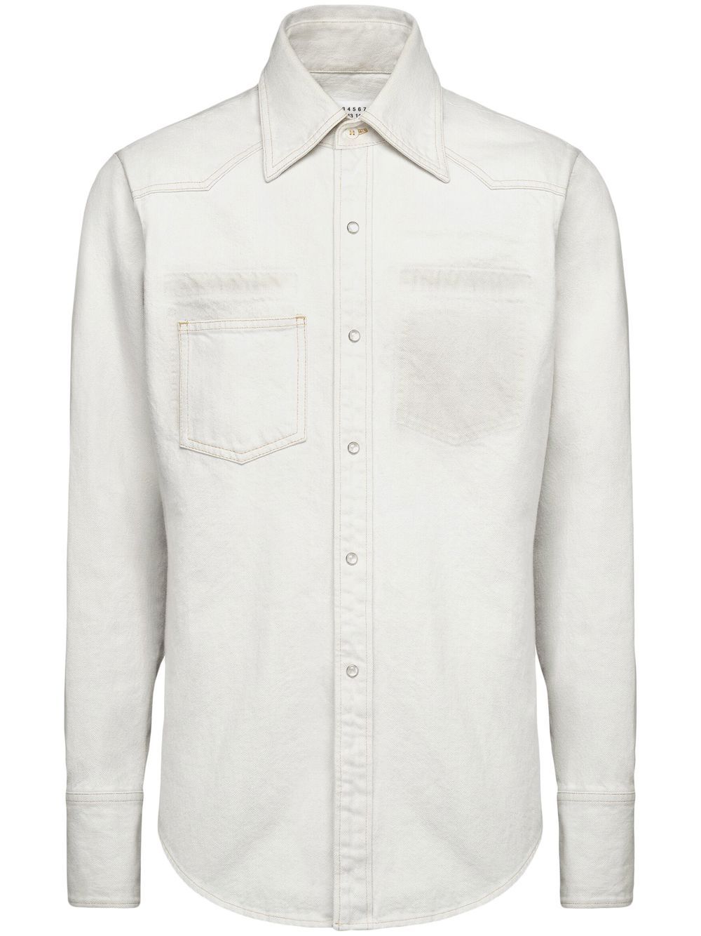 Cotton long-sleeve shirt - Neutrals