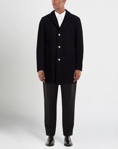 Man Coat Midnight blue Size M Wool, Polyamide, Acrylic, Polyester, Mohair wool