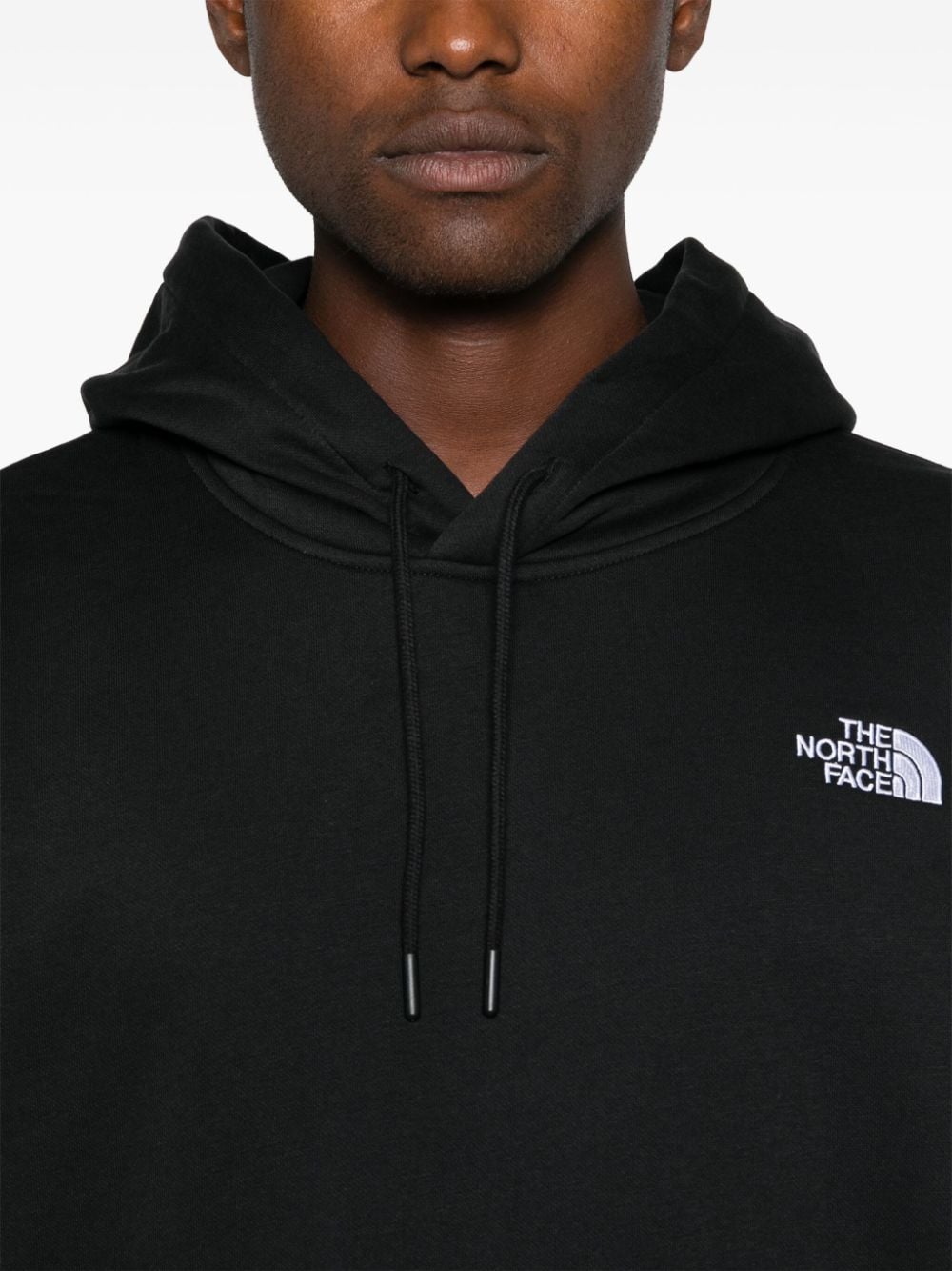 Embroidered-logo hoodie - Black
