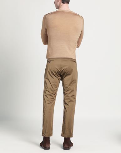 Man Pants Khaki Size 38 Cotton, Elastane