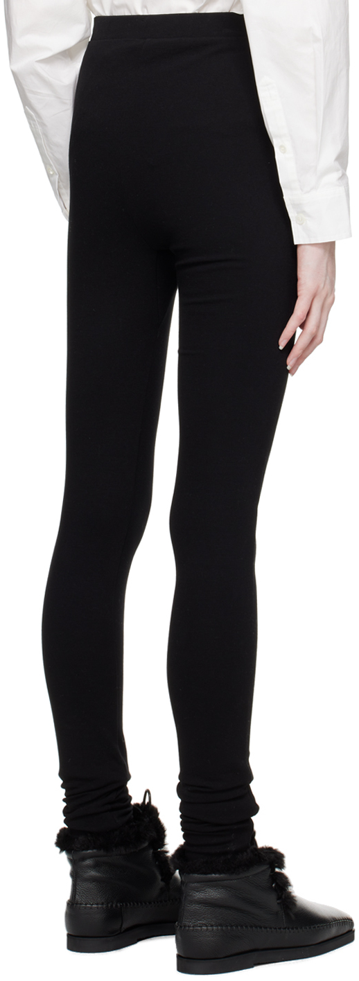 Black zip leggings
