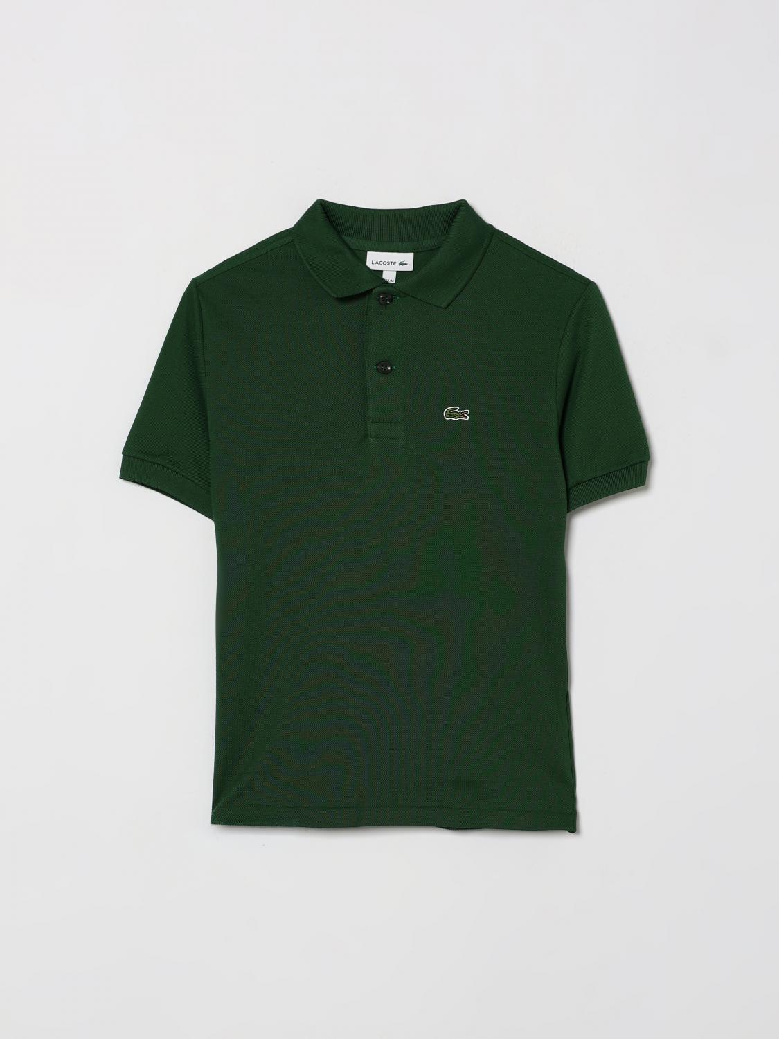 Boy's Short-Sleeve Cotton Polo Shirt with Logo Patch