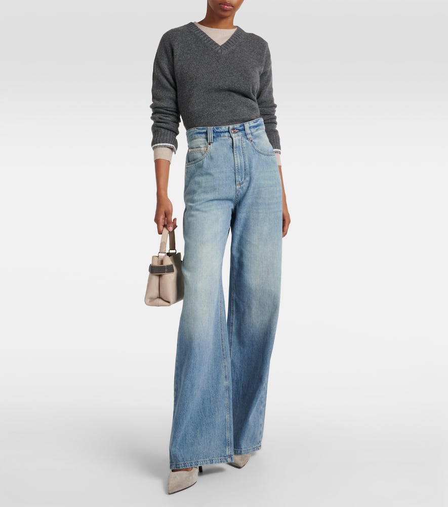 High-rise wide-leg jeans