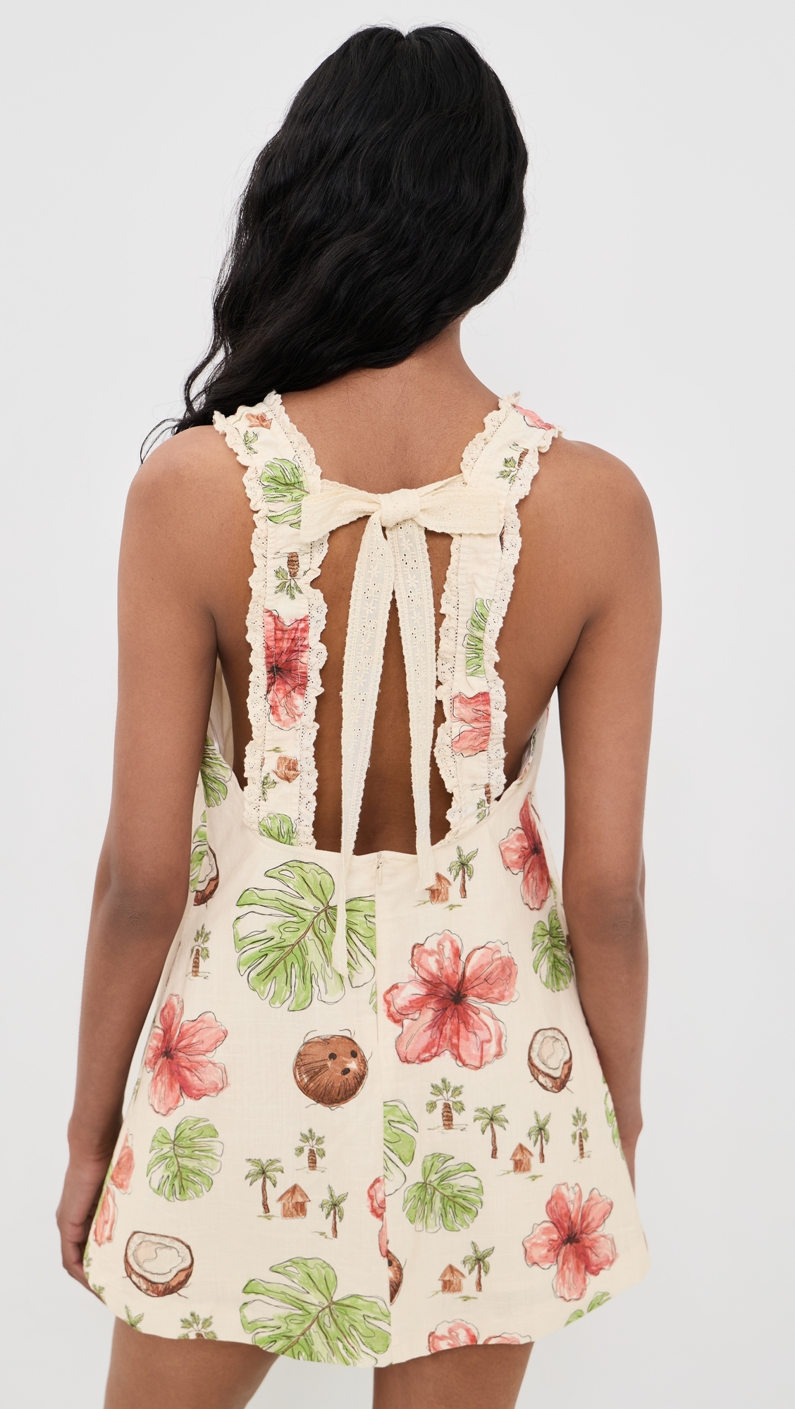 Floral Mini Dress Cream