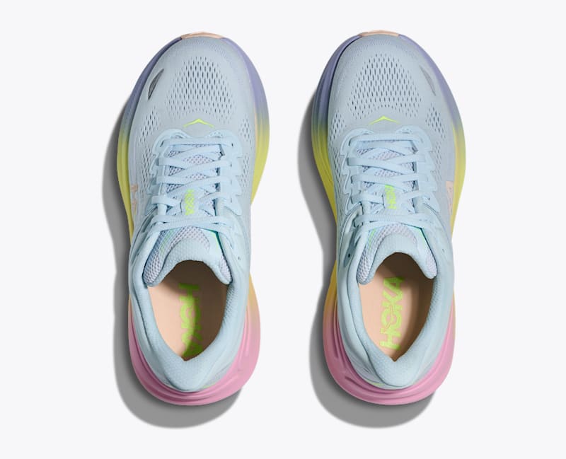 HOKA Women's Bondi 9 Shoes in Glimmering Blue/Overcast