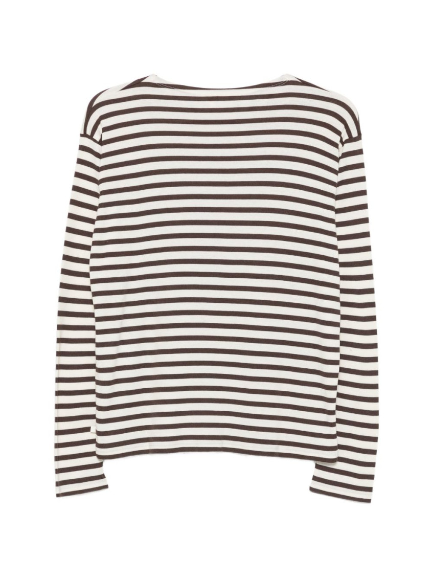 Striped Cotton Blend T-Shirt