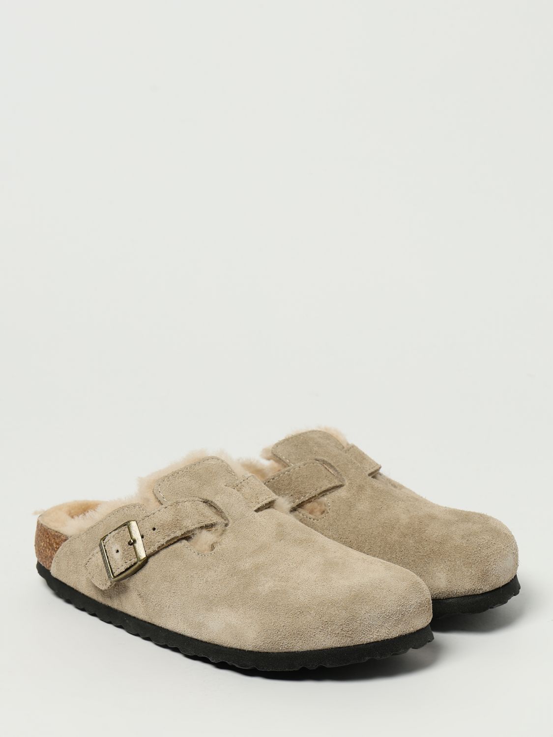 Boston Shearling mules - Neutrals