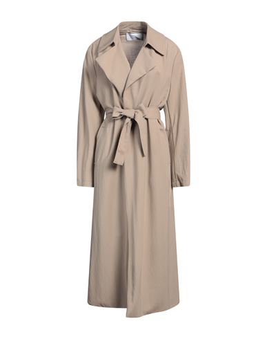 Woman Overcoat & Trench Coat Beige Size 2 Viscose, Polyamide
