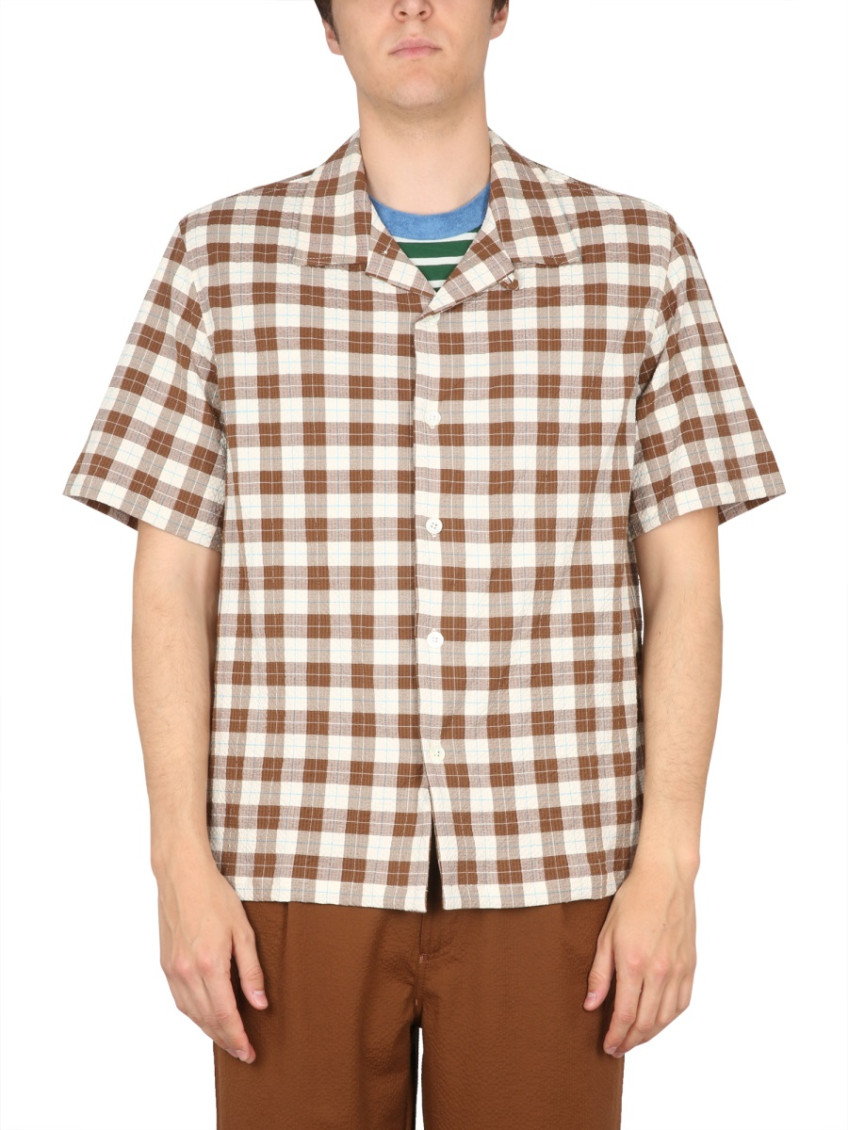 Brown Relaxed Check Shirt