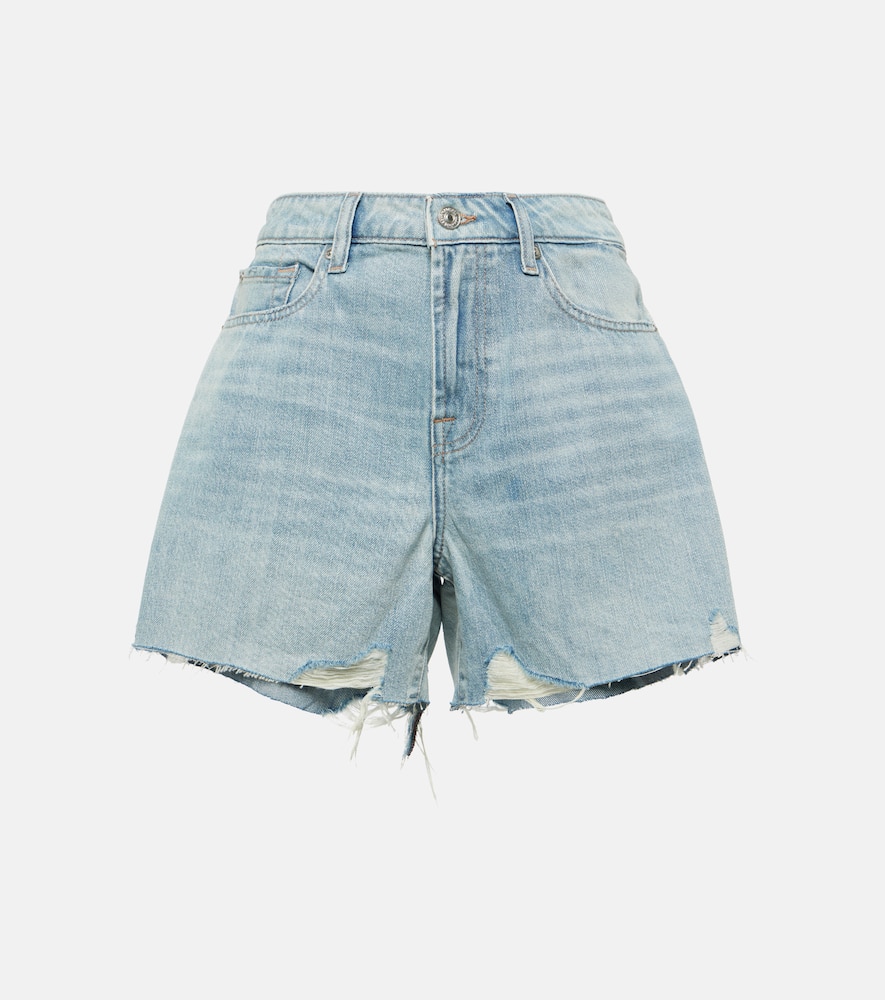 Monroe high-rise denim shorts