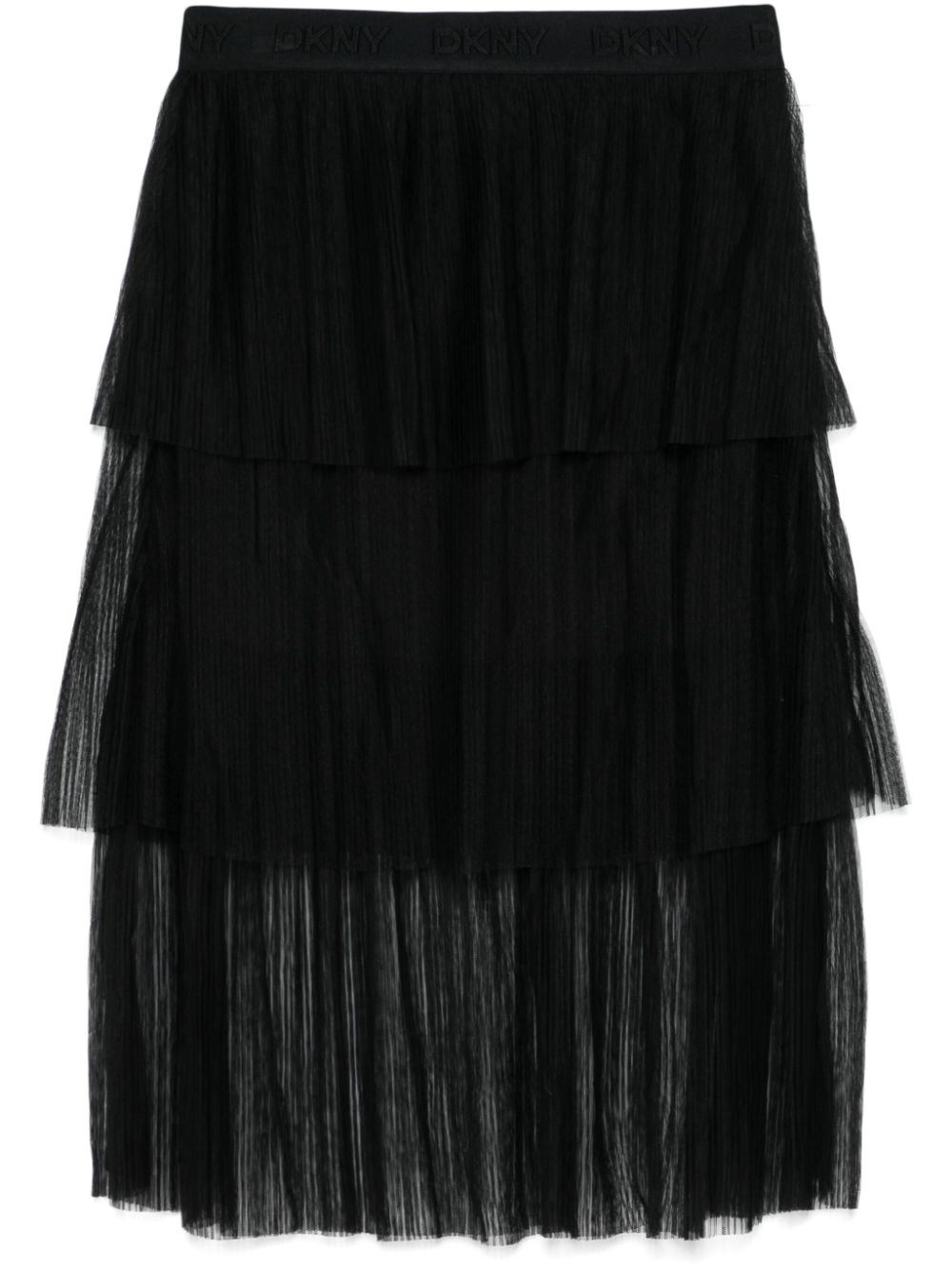 Tiered midi skirt - Black