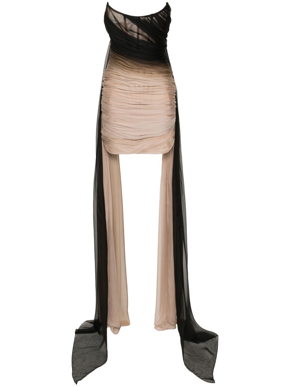Gradient corset mini dress - Black