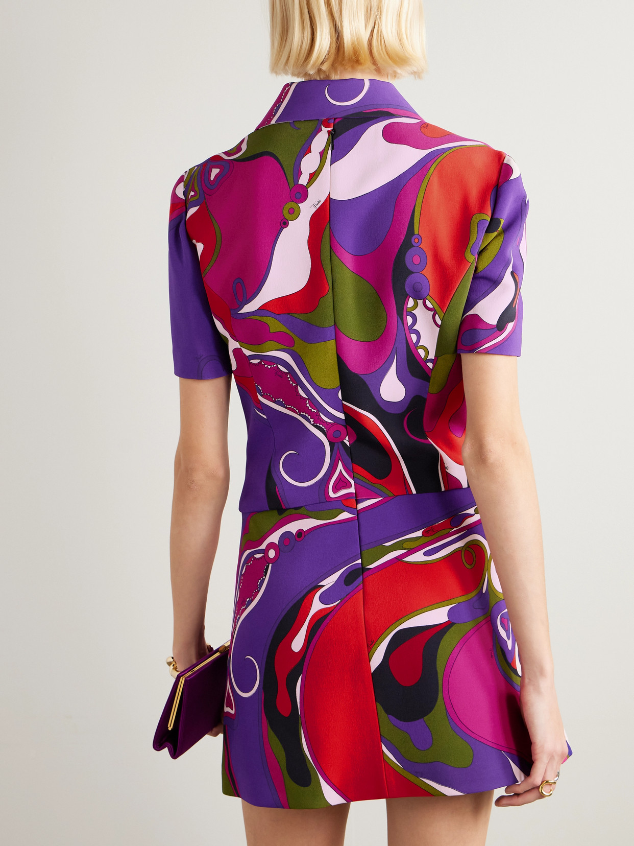 Printed Cady Mini Dress - Multi