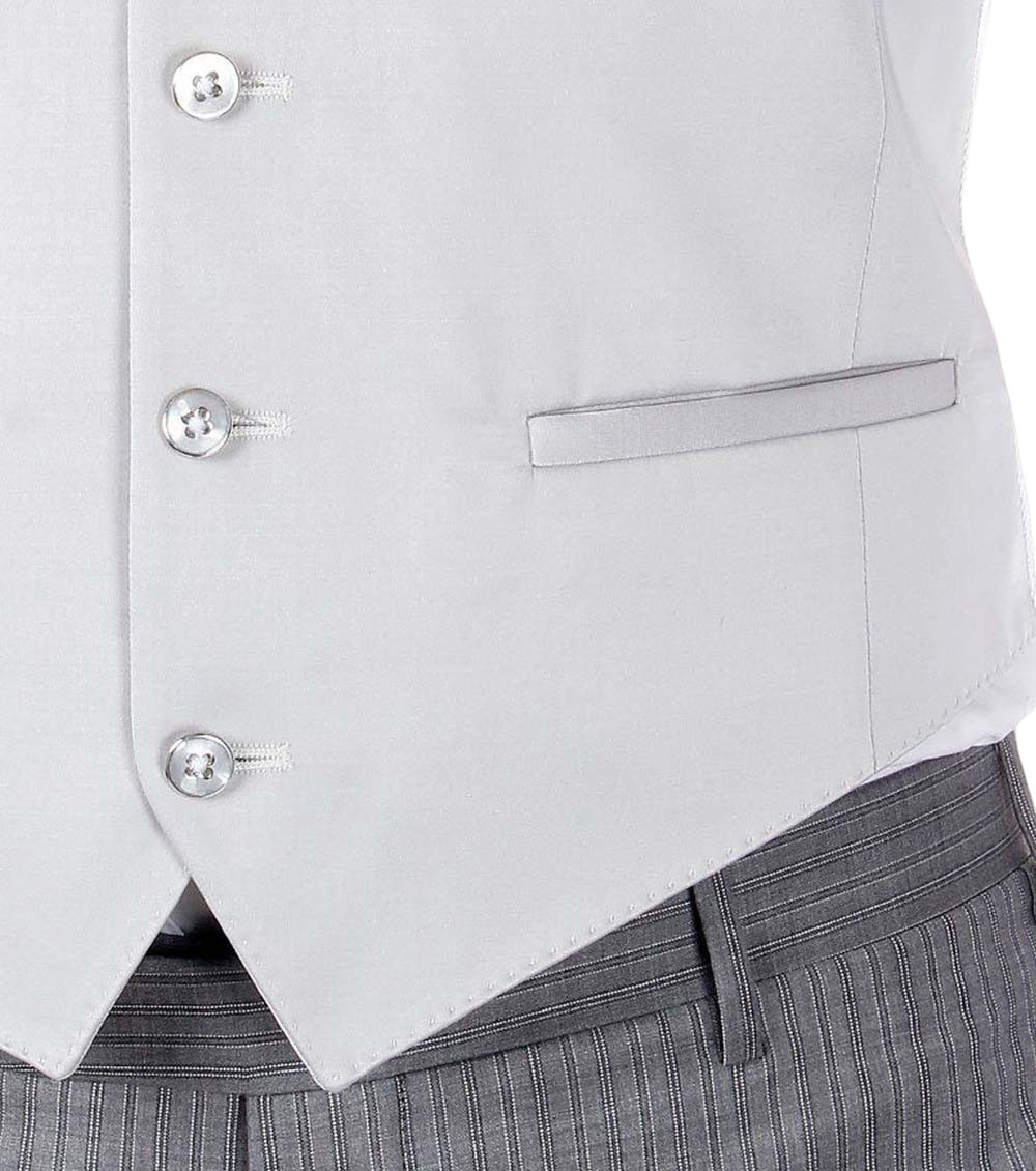 Grey Single Breasted Waistcoat
