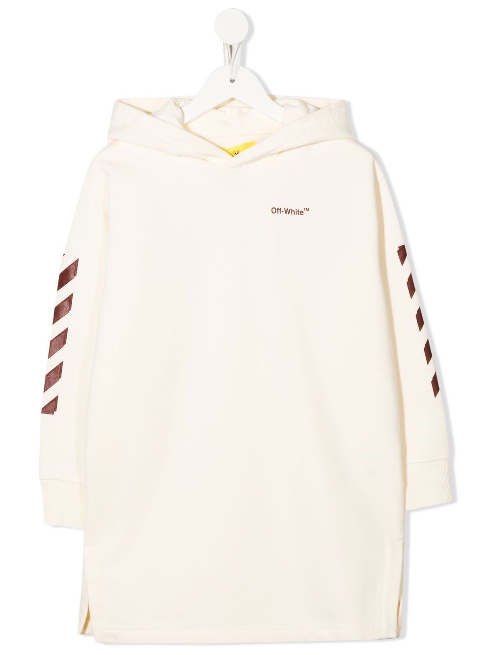Logo-print hoodie dress - Neutrals
