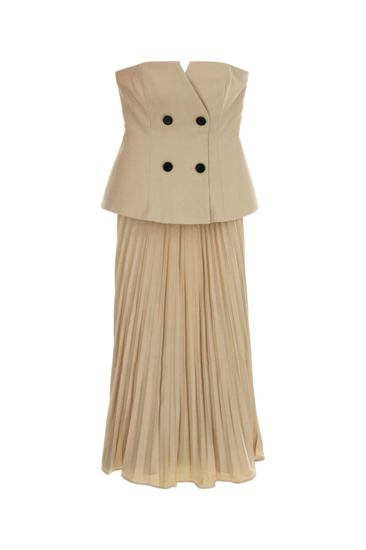 Bandeau Dress — Beige