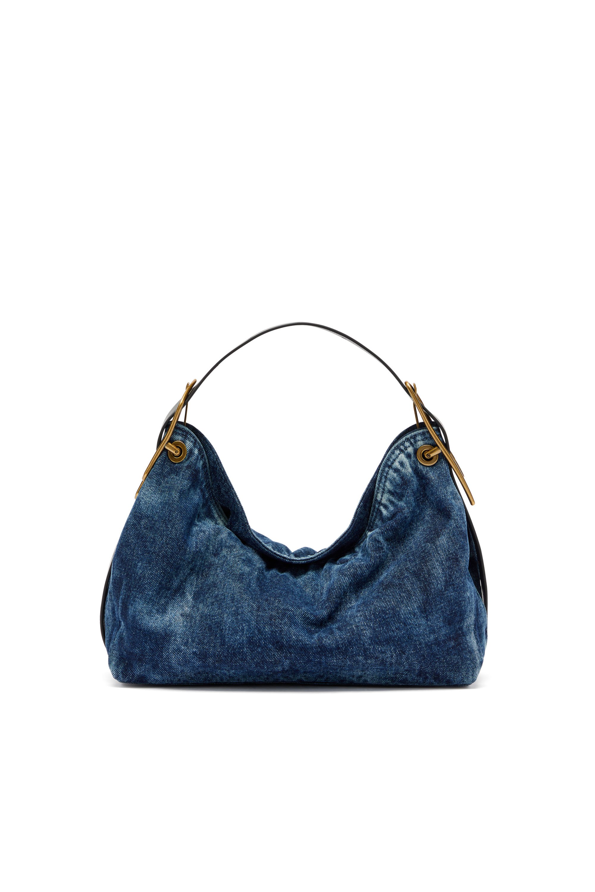 D-Line-Denim shoulder bag - Shoulder Bags - Woman - Blue