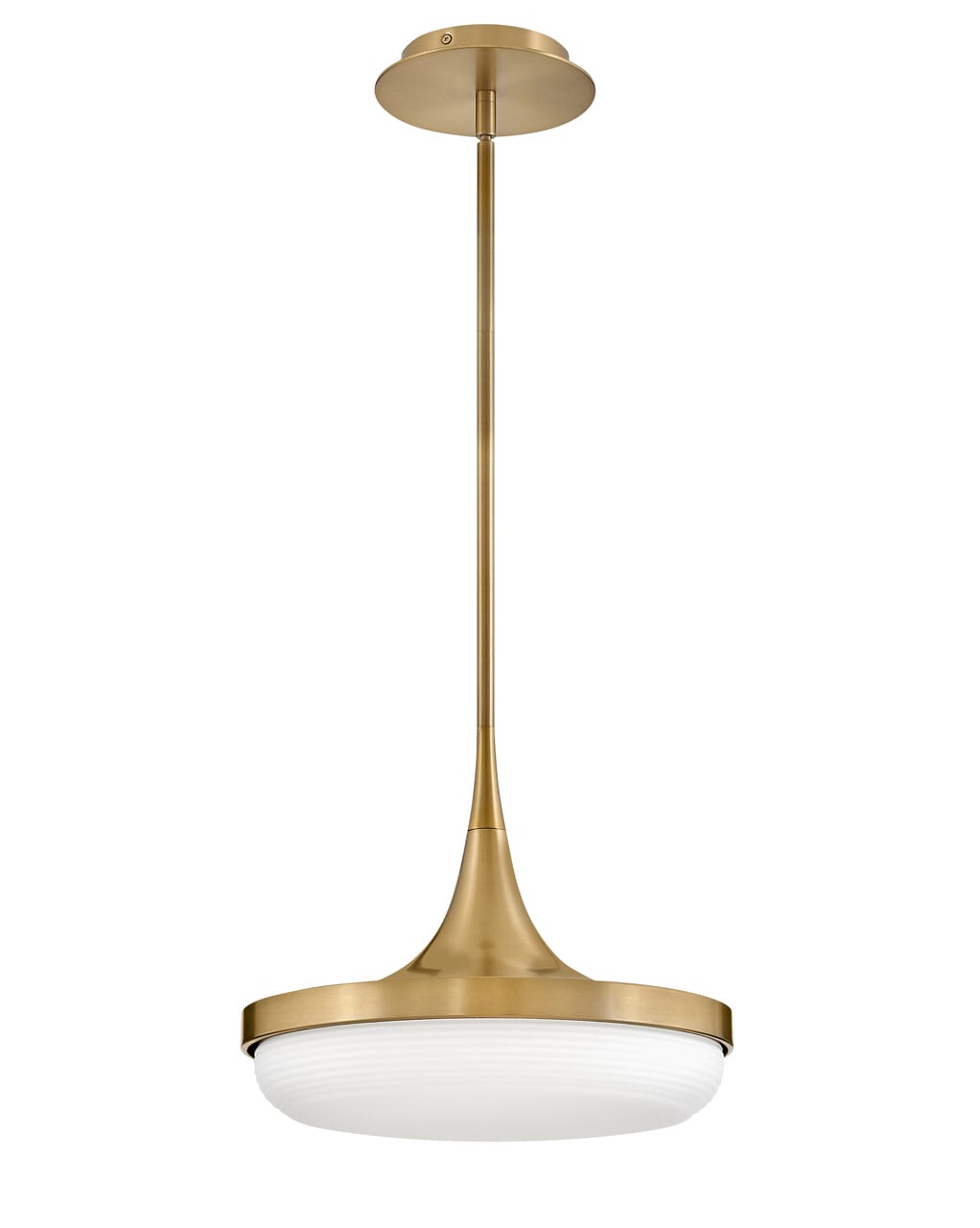 Lacquered Brass LED Convertible Pendant from the Elsa Collection