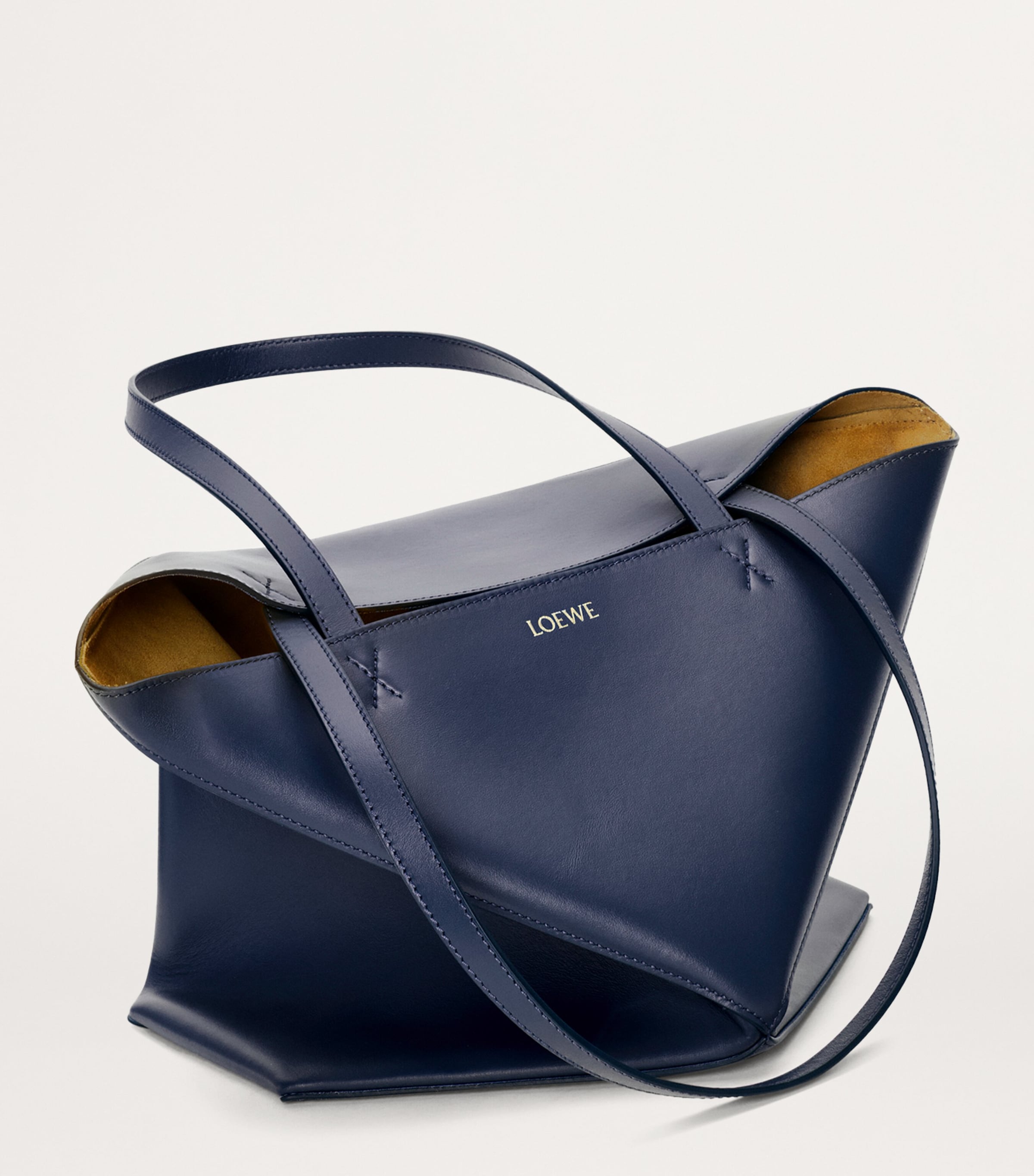 Medium Leather Puzzle Fold Tote Bag