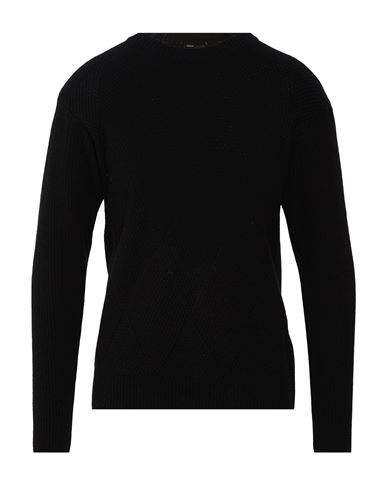Man Sweater Black Size M Wool, Polyamide