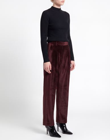 Forte_forte Woman Pants Dark brown Size 2 Cotton, Viscose, Elastane