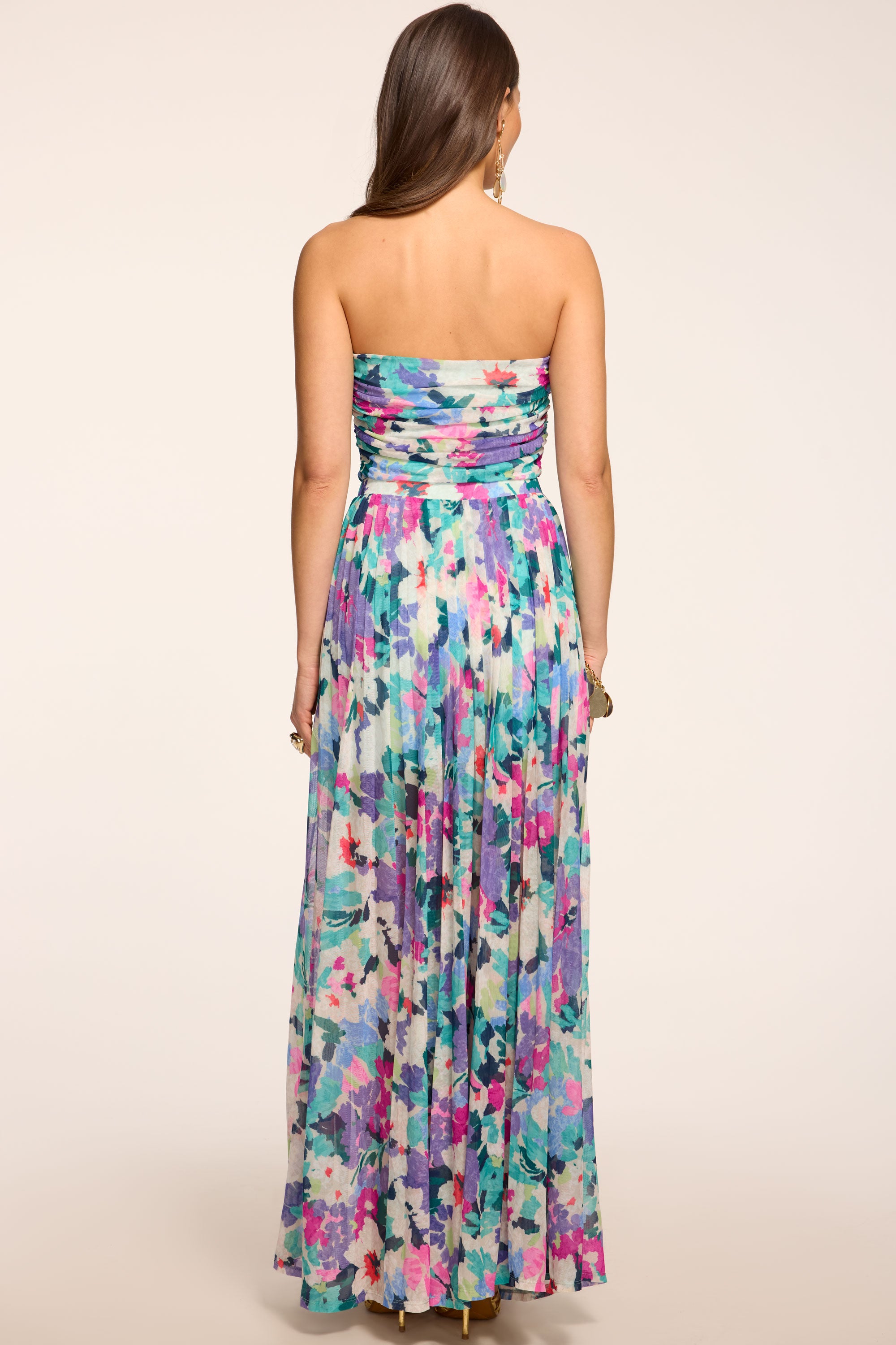 Jacqueline Printed Maxi Skirt in Garden mesh