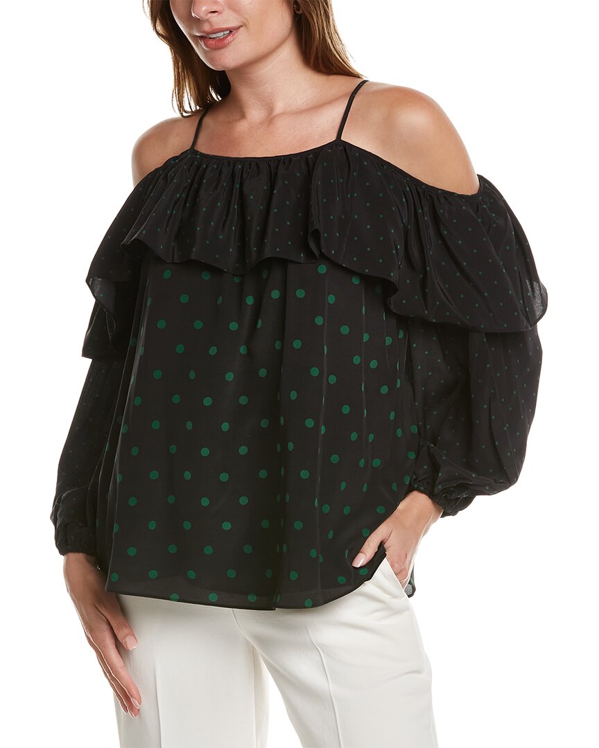 Off-The-Shoulder Silk Blouse