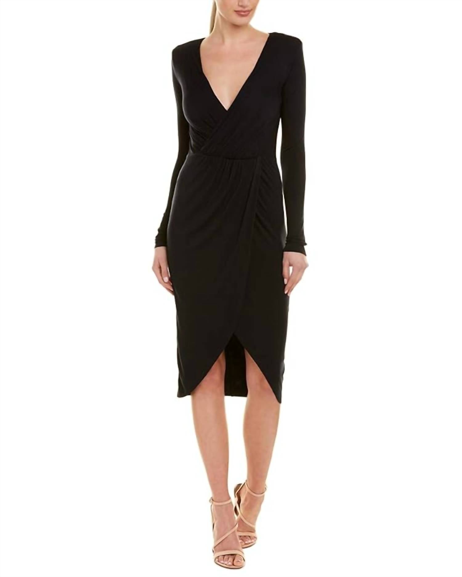 Destroyer Tulip Hem Jersey Dress In Black