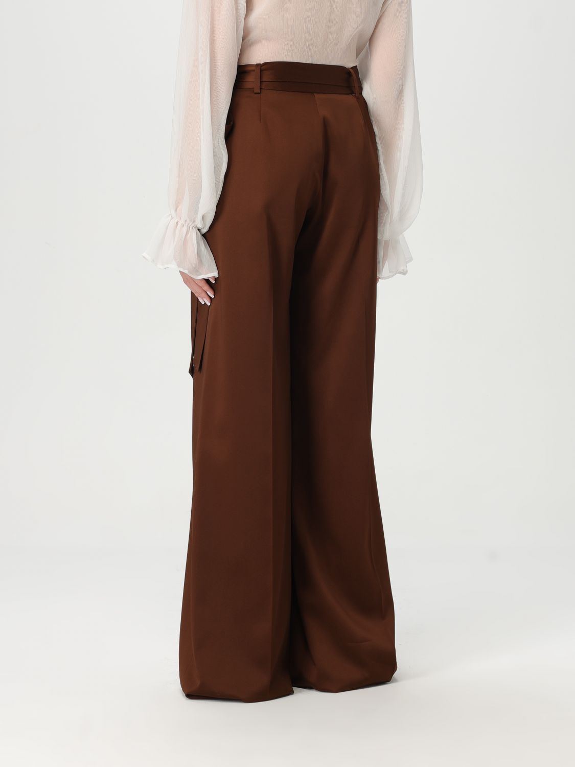 Tied-waist trousers - Brown