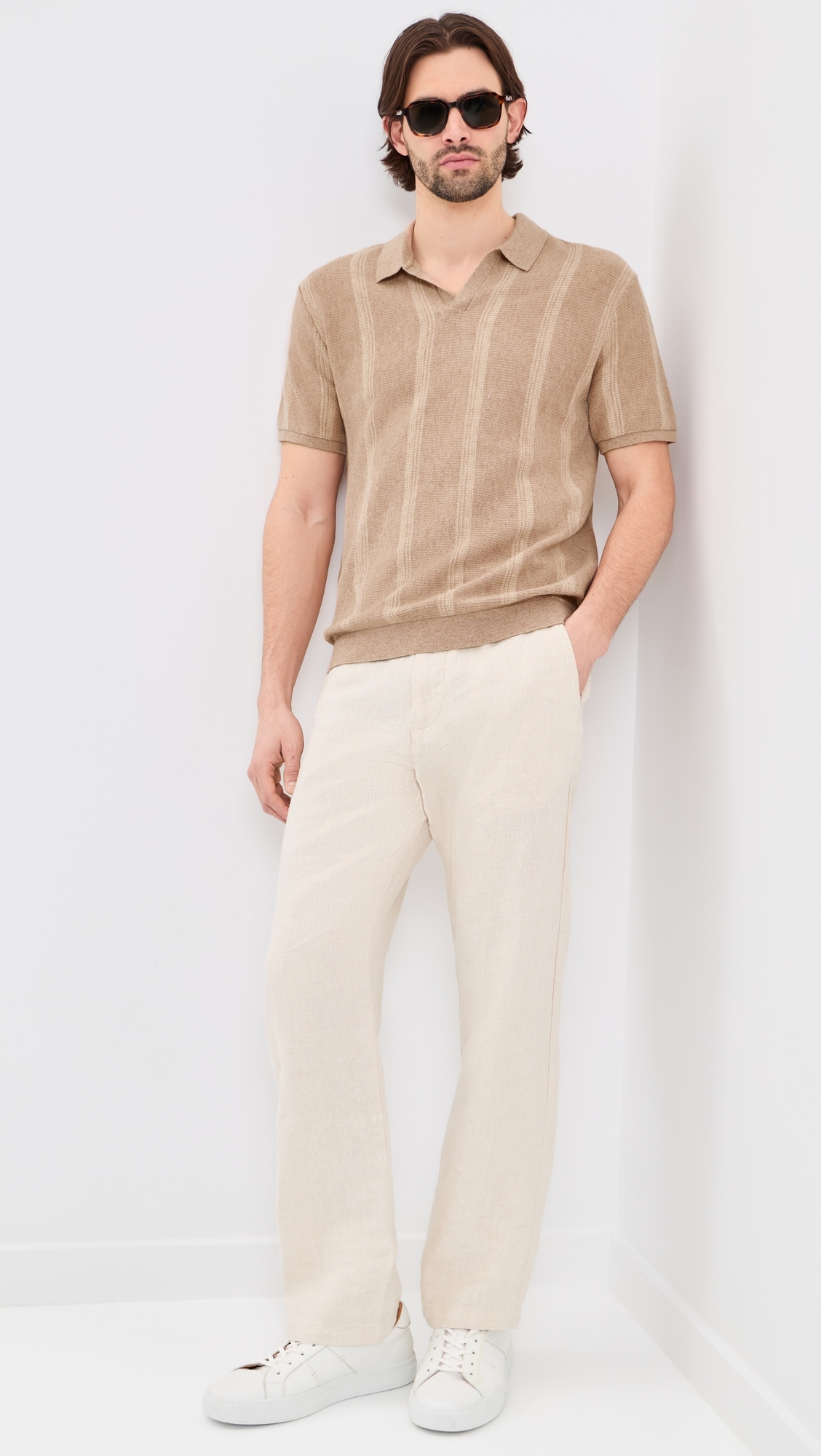 Liam Sweater Polo Driftwood Stripe
