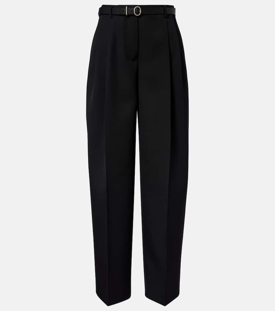 Wool wide-leg pants