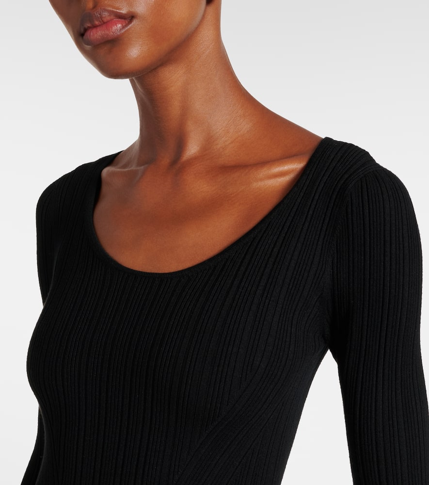 Solani ribbed-knit midi dress