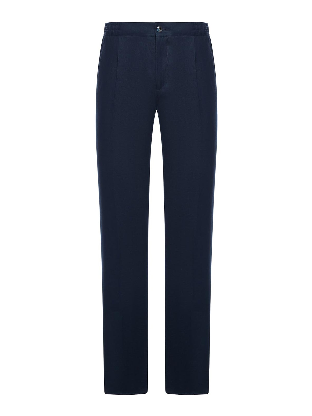 Straight Fit Linen Trousers