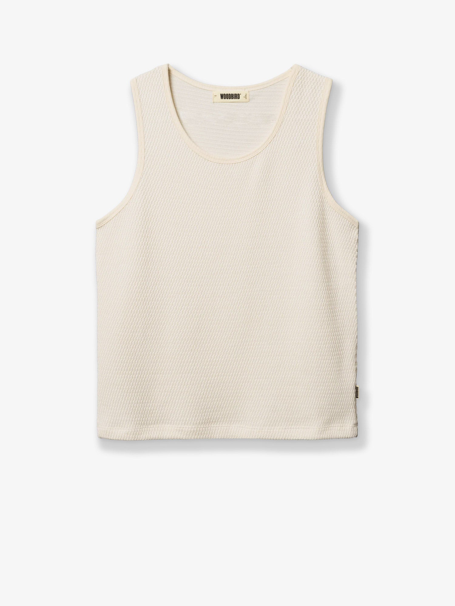 Viscose-Blend Tank Top — Beige