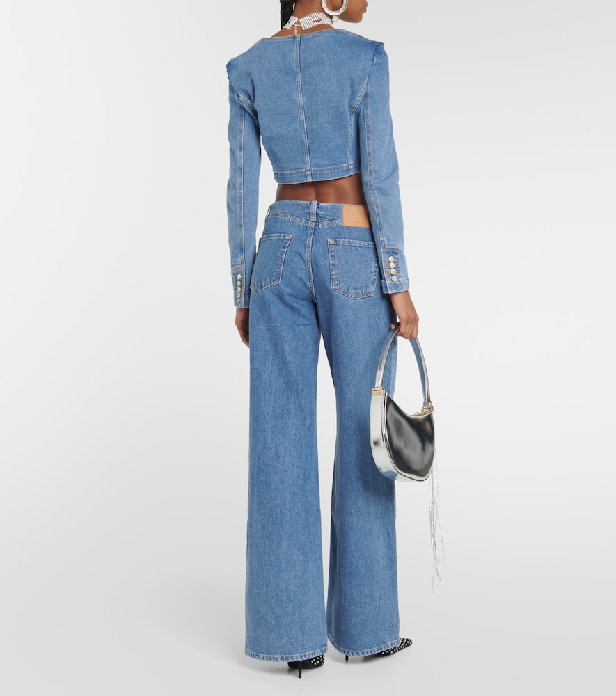 Low-rise wide-leg jeans