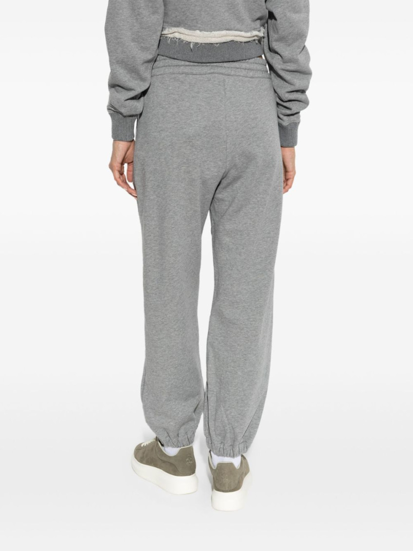 Light Grey Logo-embroidered Track Pants
