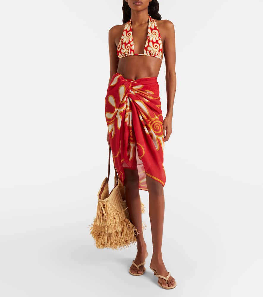 Luana printed beach cover-up