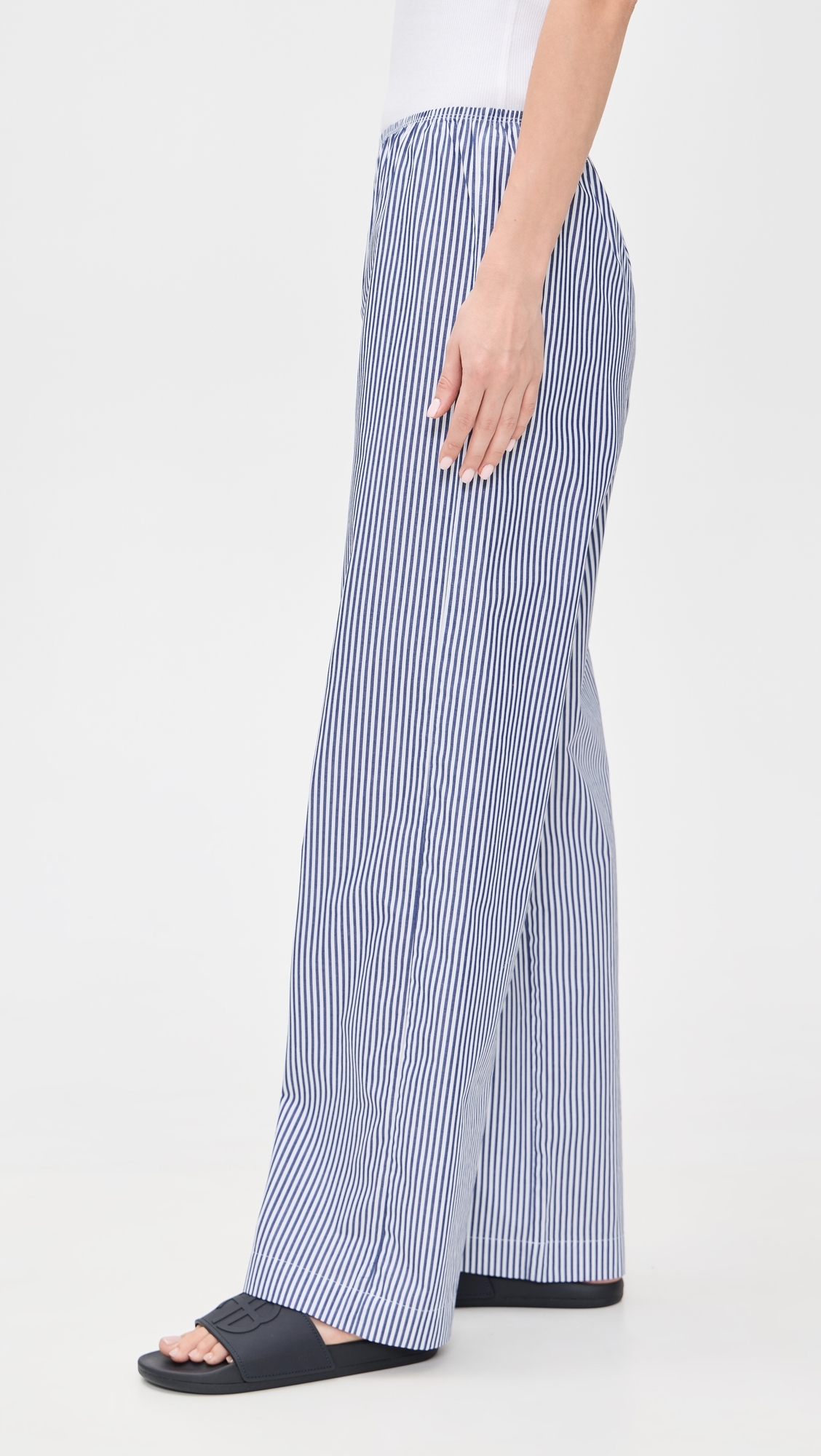 The Pop Simple Pants Navy Stripe